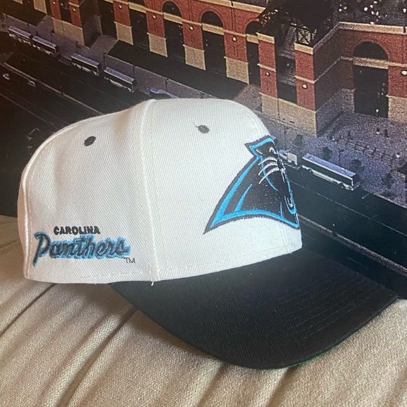 Vintage Carolina Panthers NFL Sports Specialties Wool Snapback Cap Hat 90s - Picture 2 of 7